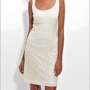 White Sequin Suzi Chin for Maggy Boutique Dress